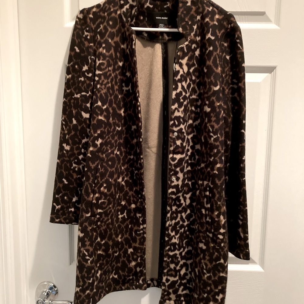 Leopard overcoat